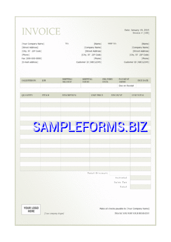 General Invoice Template 3